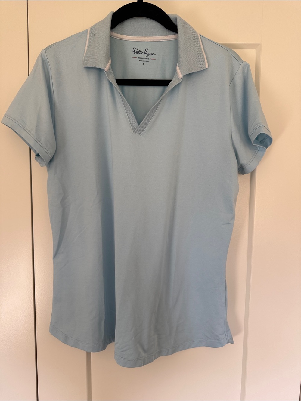 Walter Hagen Light Blue Notch-Collar Polo Top